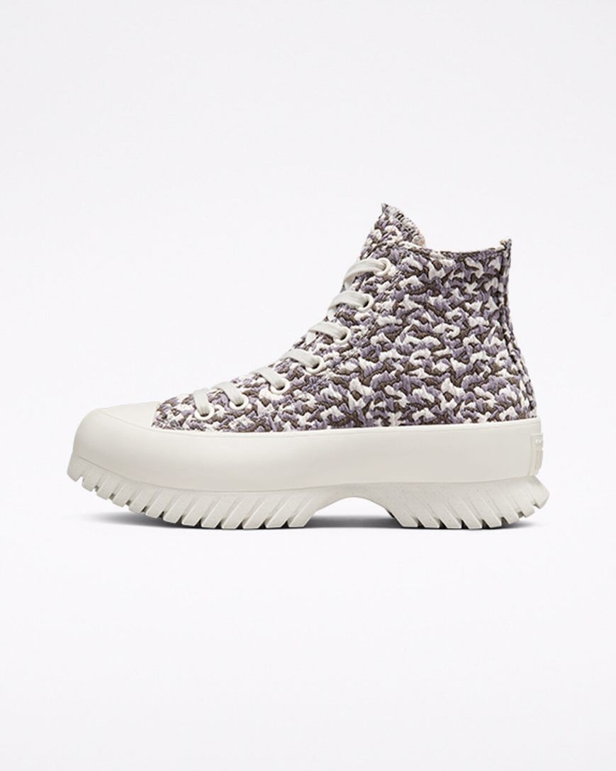 Men's Converse Chuck Taylor All Star Lugged 2.0 Jacquard High Top Shoes Brown | AU 80594C